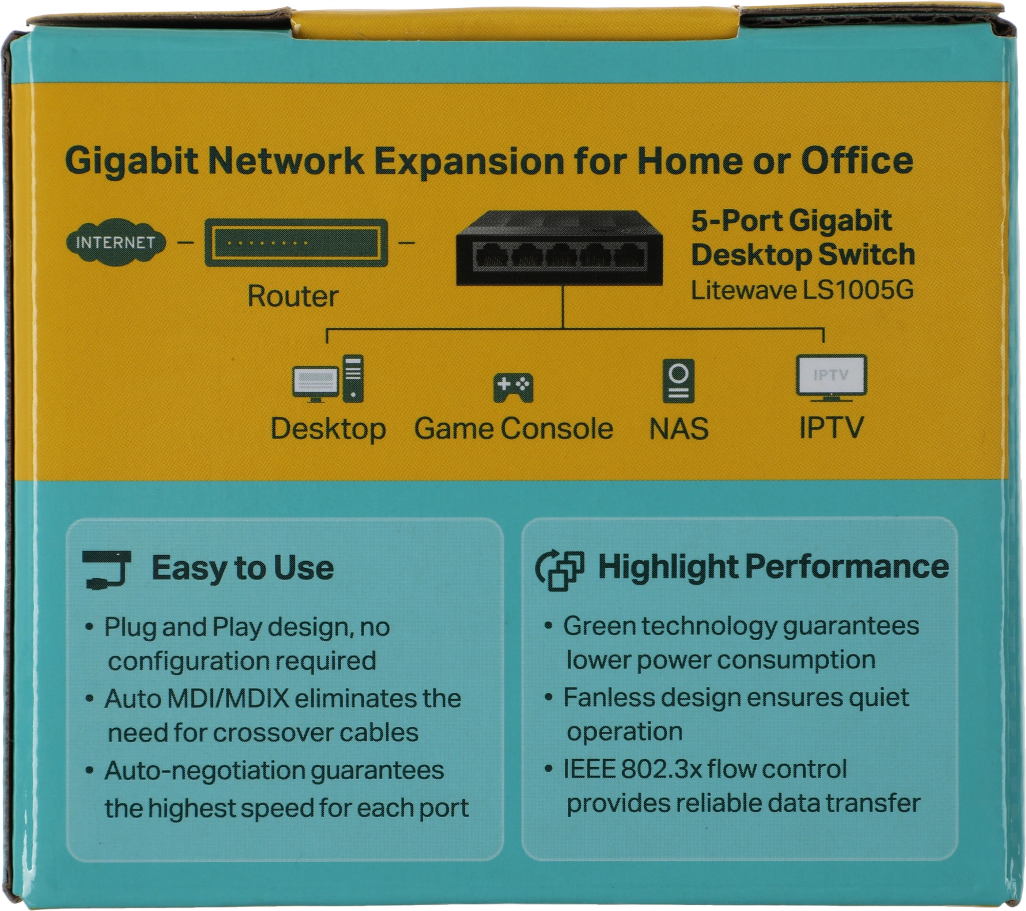 TP-Link LS1005G Настольный коммутатор с 5 гигабитными портами