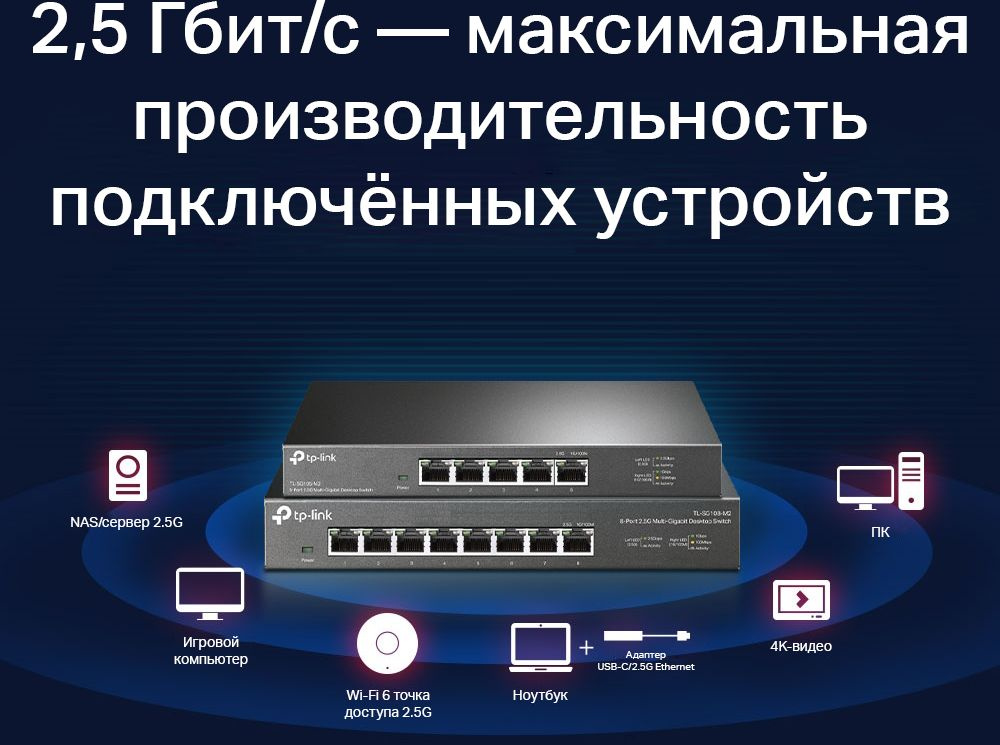 Коммутатор TP-Link TL-SG105-M2