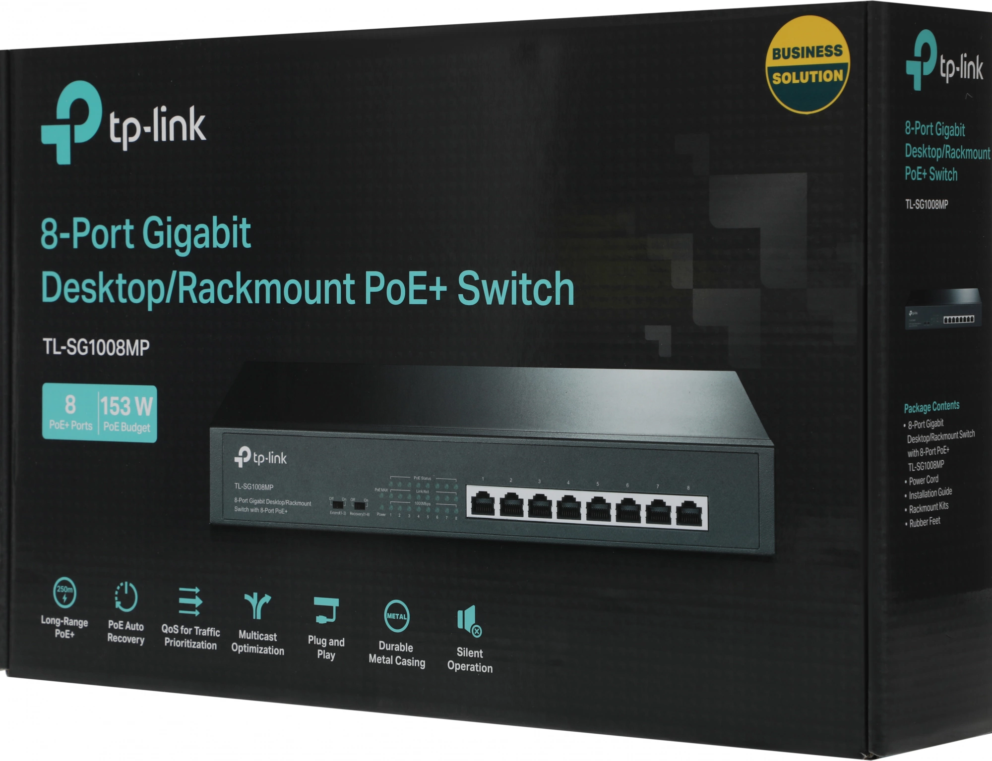 TP-Link TL-SG1008MP Коммутатор с 8 гигабитными портами PoE+ для размещения на столе или в стойке
