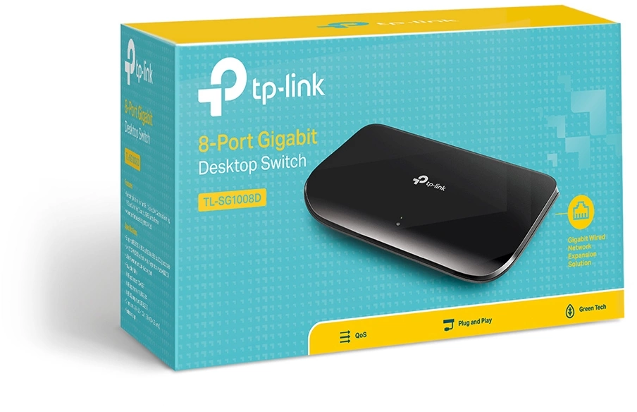 TP-Link TL-SG1008D Настольный коммутатор с 8 гигабитными портами