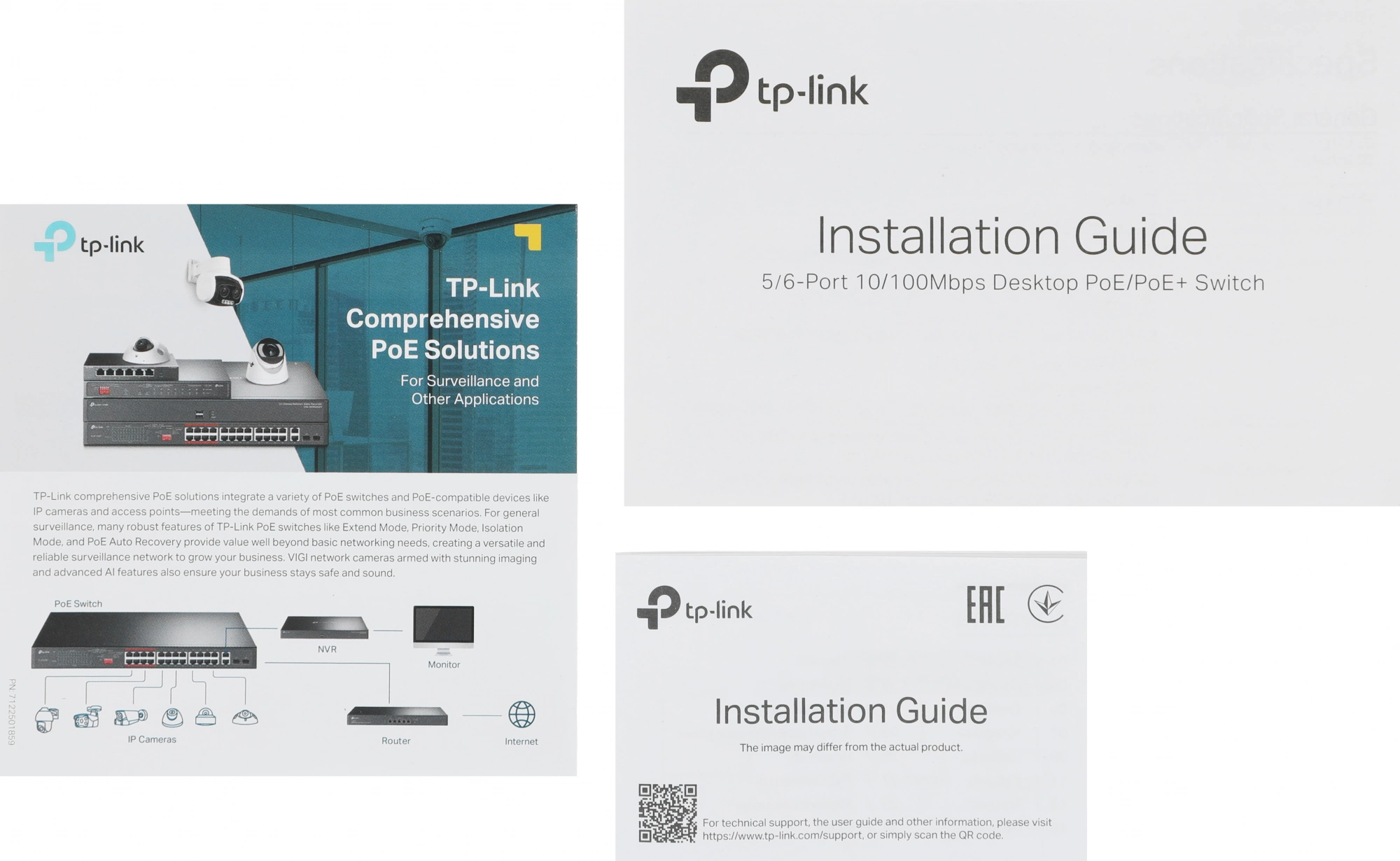 TP-Link TL-SF1006P Настольный коммутатор с 6 портами 10/100 Мбит/с (4 порта PoE+)