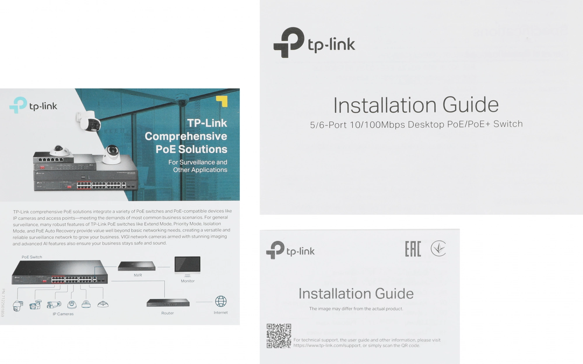 TP-Link TL-SF1005P Настольный коммутатор с 5 портами 10/100 Мбит/с (4 порта PoE+)