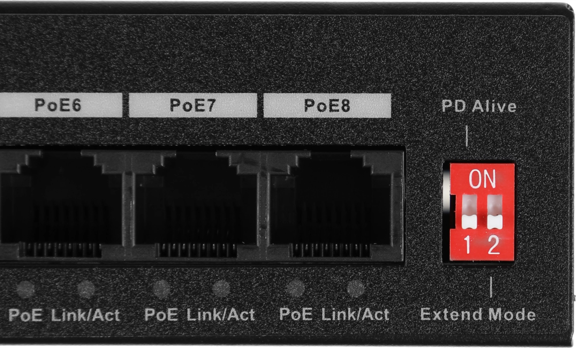 DAHUA DH-PFS3010-8ET-65 10-портовый неуправляемый коммутатор с РоЕ, 8xRJ45 100Mb PoE, 2xRJ45 100Mb uplink, суммарно 65Вт, коммутация 2 Гбит/с, MAC-таблица 2К, металл
