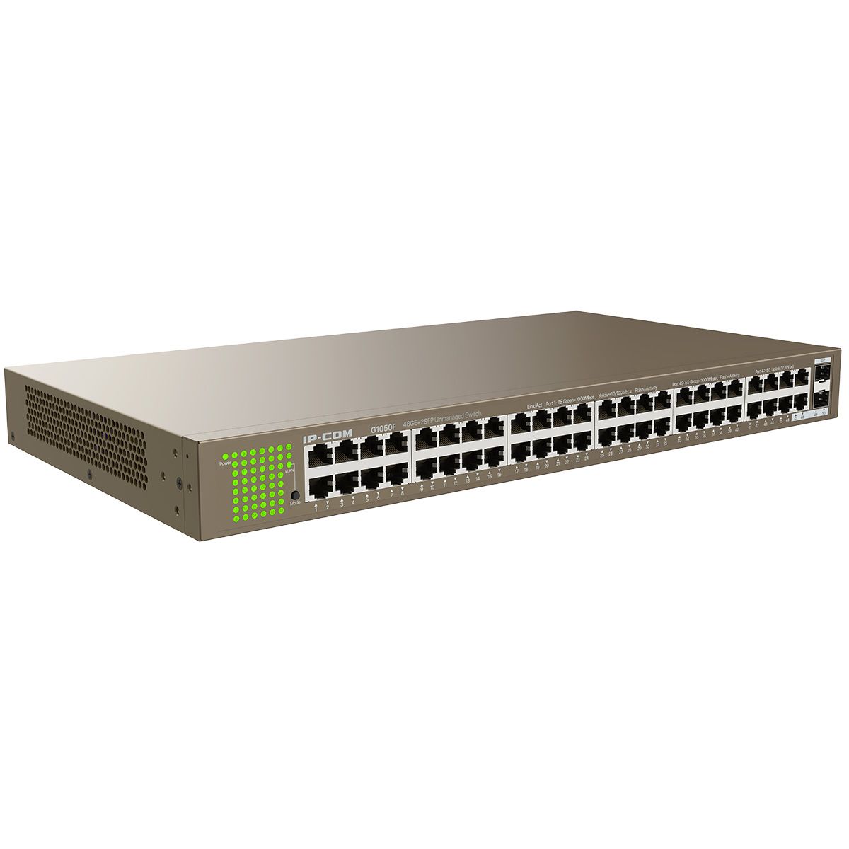 IP-COM G1050F Коммутатор в стойку, 48*1Gbit RJ45, 2*SFP 1Gbit