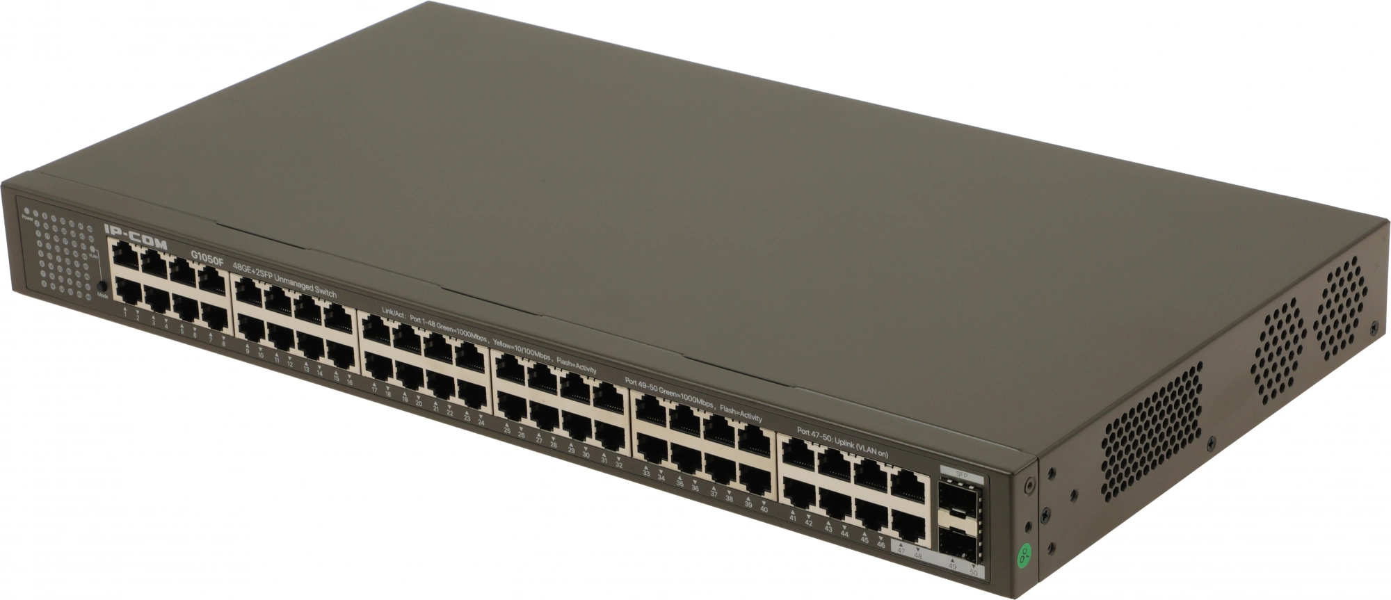 IP-COM G1050F Коммутатор в стойку, 48*1Gbit RJ45, 2*SFP 1Gbit IP-COM G1050F Коммутатор в стойку, 48*1Gbit RJ45, 2*SFP 1Gbit