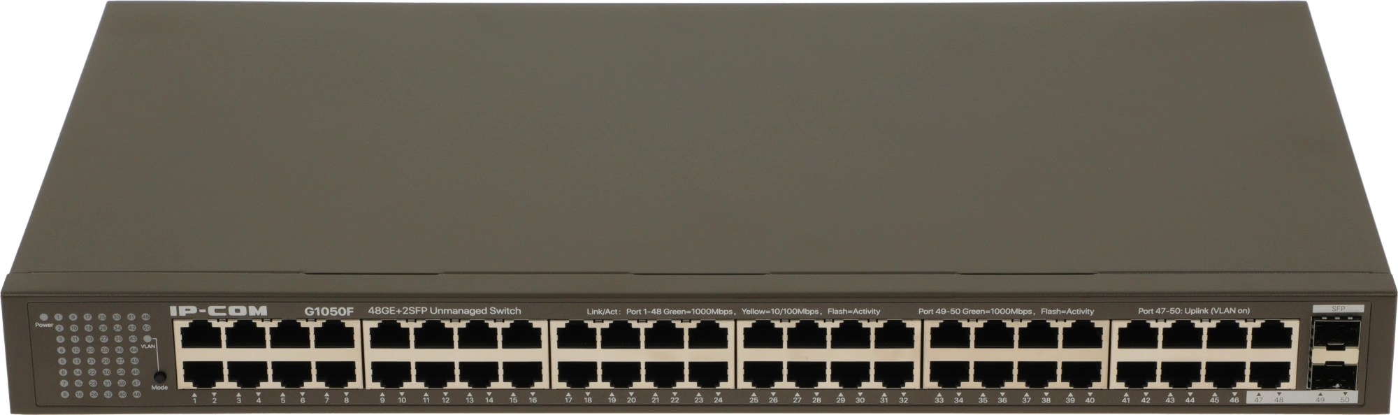IP-COM G1050F Коммутатор в стойку, 48*1Gbit RJ45, 2*SFP 1Gbit IP-COM G1050F Коммутатор в стойку, 48*1Gbit RJ45, 2*SFP 1Gbit