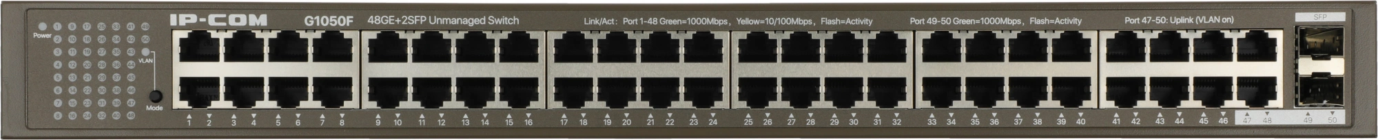 IP-COM G1050F Коммутатор в стойку, 48*1Gbit RJ45, 2*SFP 1Gbit IP-COM G1050F Коммутатор в стойку, 48*1Gbit RJ45, 2*SFP 1Gbit