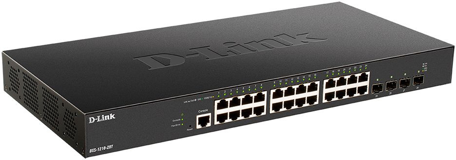 D-Link DXS-1210-28T/A1A PROJ Настраиваемый L2+ коммутатор с 24 портами 10GBase-T и 4 портами 25GBase-X SFP28