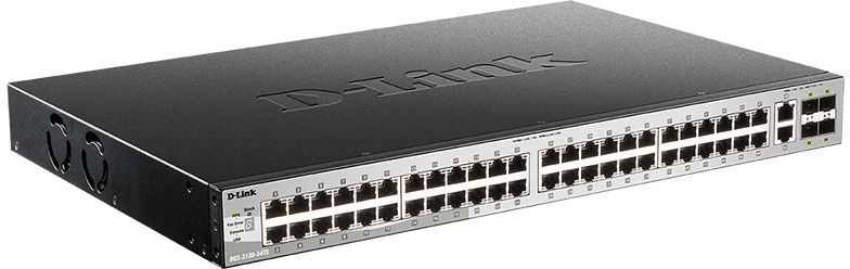 D-Link DGS-3130-54TS/B1A PROJ Управляемый L3 стекируемый коммутатор с 48 портами 10/100/1000Base-T, 2 портами 10GBase-T и 4 портами 10GBase-X SFP+