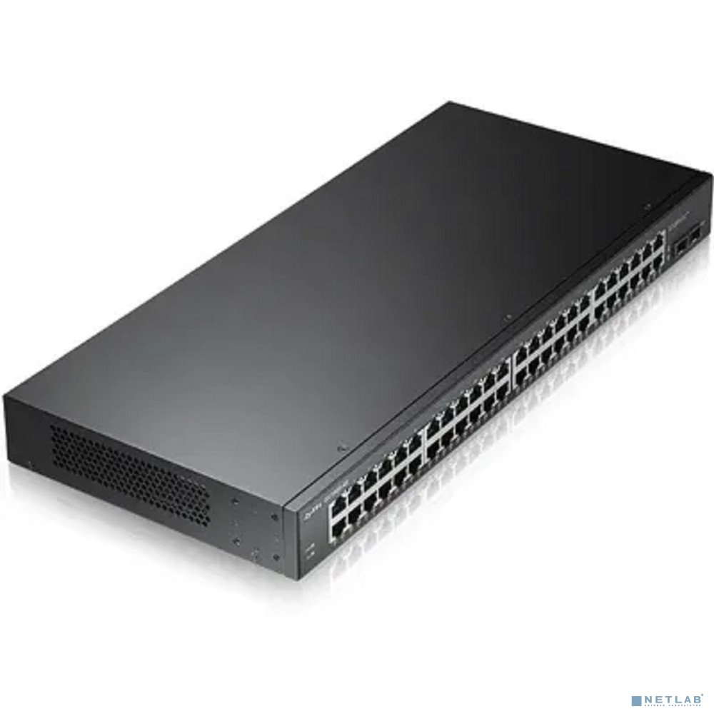 ZYXEL GS1900-48-EU0102F Smart L2 коммутатор Zyxel GS1900-48, rack 19", 48xGE, 2xSFP, кнопка сброса заводских настроек