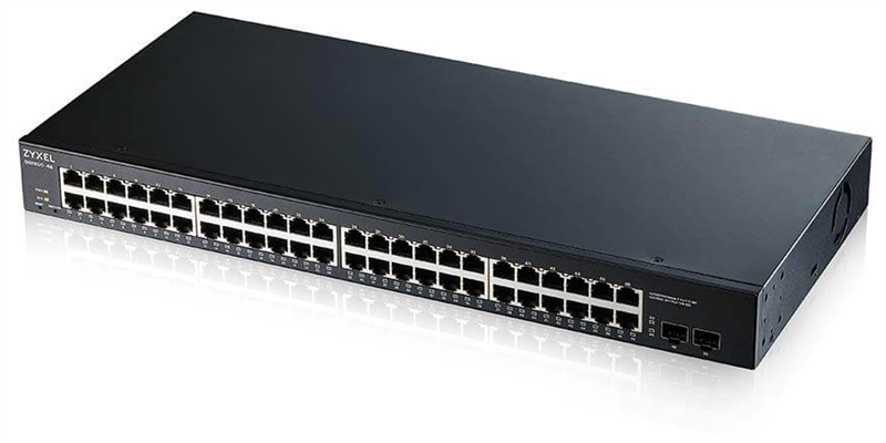 ZYXEL GS1900-48-EU0102F Smart L2 коммутатор Zyxel GS1900-48, rack 19", 48xGE, 2xSFP, кнопка сброса заводских настроек