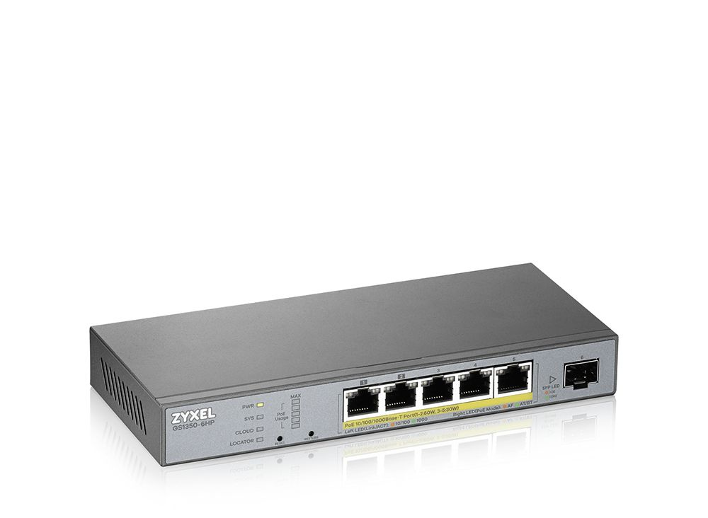 Коммутатор Zyxel Networks GS1350-6HP-EU0101F