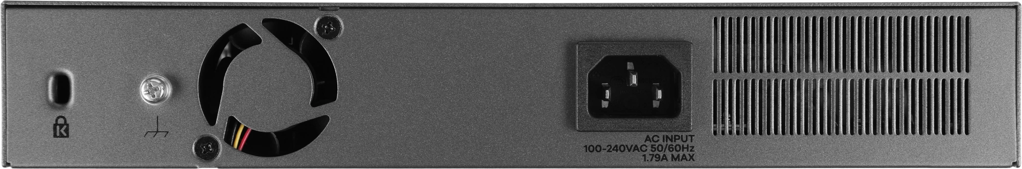 ZYXEL GS1350-12HP-EU0101F L2 коммутатор PoE+ для IP-видеокамер 10xGE (8xPoE+), 2xSFP, бюджет PoE 130 Вт, дальность передачи питания до 250 м, автоперезагрузка PoE-портов