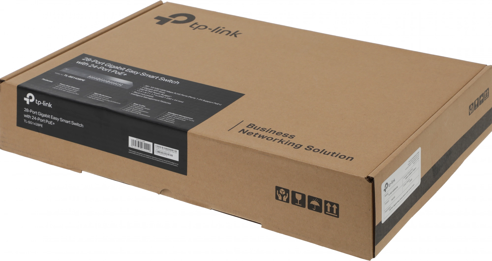 TP-Link TL-SG1428PE Коммутатор Easy Smart с 26 гигабитными портами RJ45 (24 порта PoE+) и 2 портами SFP