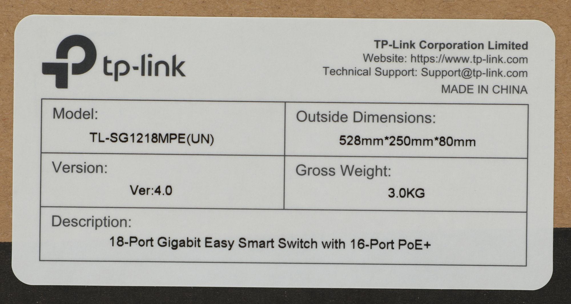 TP-Link TL-SG1218MPE