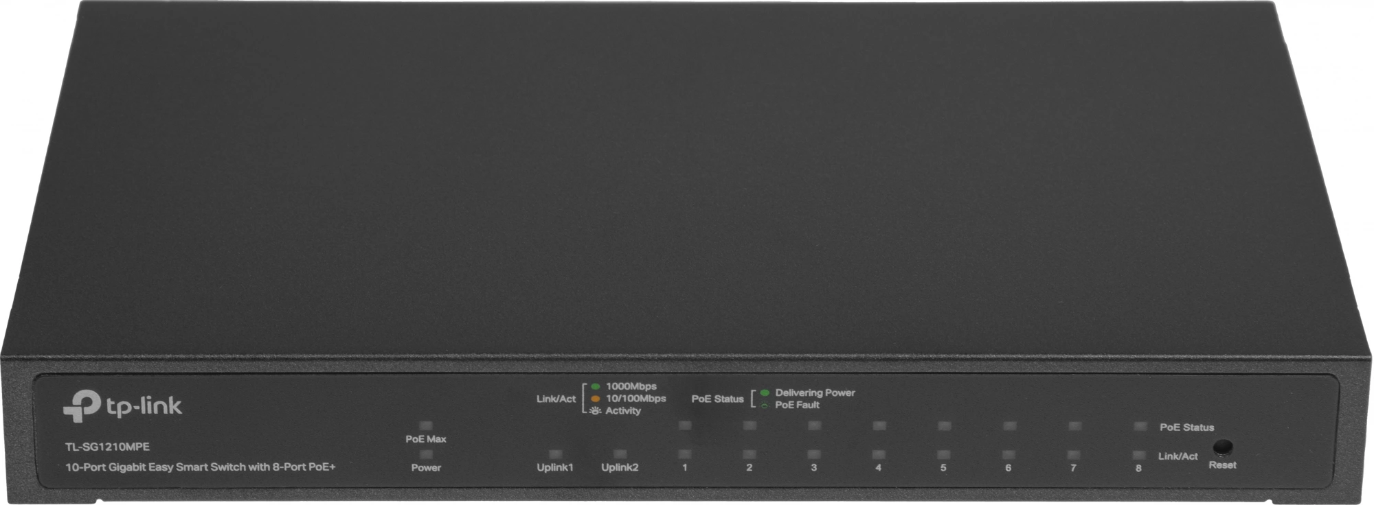 TP-Link TL-SG1210MPE Коммутатор Easy Smart с 9 гигабитными портами RJ45 (8 портов PoE+) и комбинированным портом RJ45/SFP