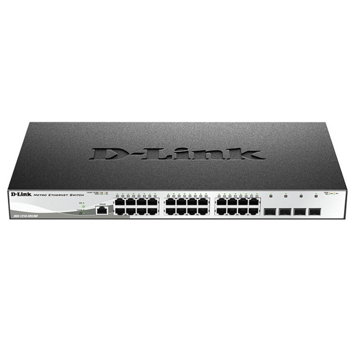 D-Link DGS-1210-28X/ME/B1A Управляемый L2 коммутатор с 24 портами 10/100/1000Base-T и 4 портами 10GBase-X SFP+