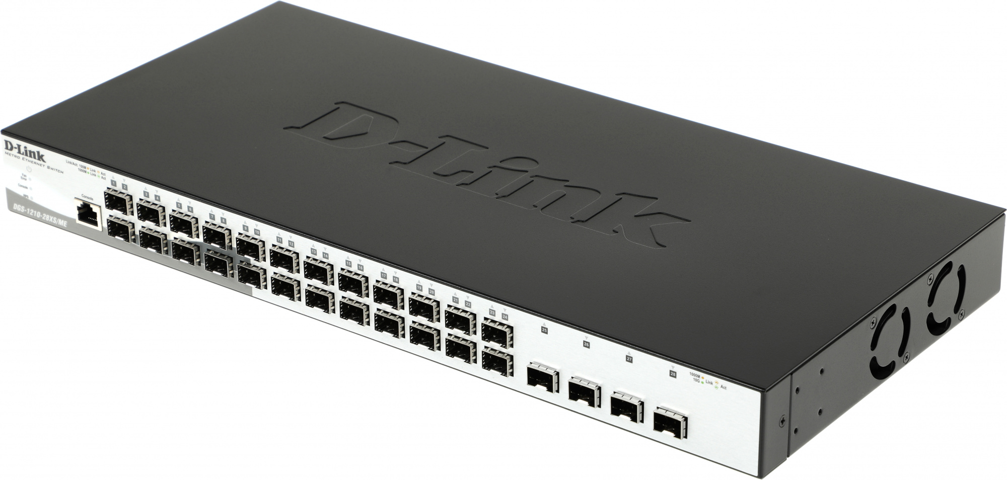 D-Link DGS-1210-28XS/ME/B1A Управляемый L2 коммутатор с 24 портами 100/1000Base-X SFP и 4 портами 10GBase-X SFP+