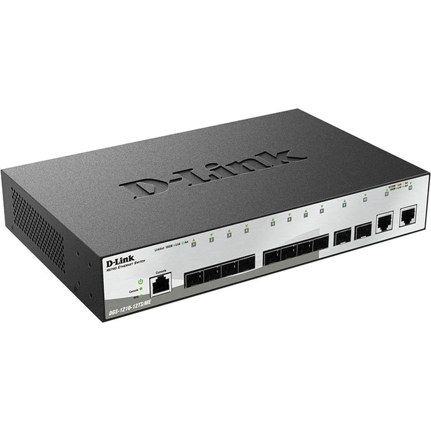 D-Link DGS-1210-12TS/ME/B1A Управляемый L2 коммутатор с 10 портами 1000Base-X SFP и 2 портами 10/100/1000Base-T