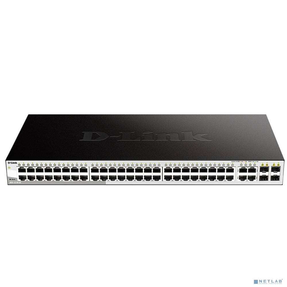 D-Link DGS-1210-52/FL1A Управляемый L2 коммутатор с 48 портами 10/100/1000Base-T и 4 комбо-портами 100/1000Base-T/SFP D-Link DGS-1210-52/FL1A Управляемый L2 коммутатор с 48 портами 10/100/1000Base-T и 4 комбо-портами 100/1000Base-T/SFP
