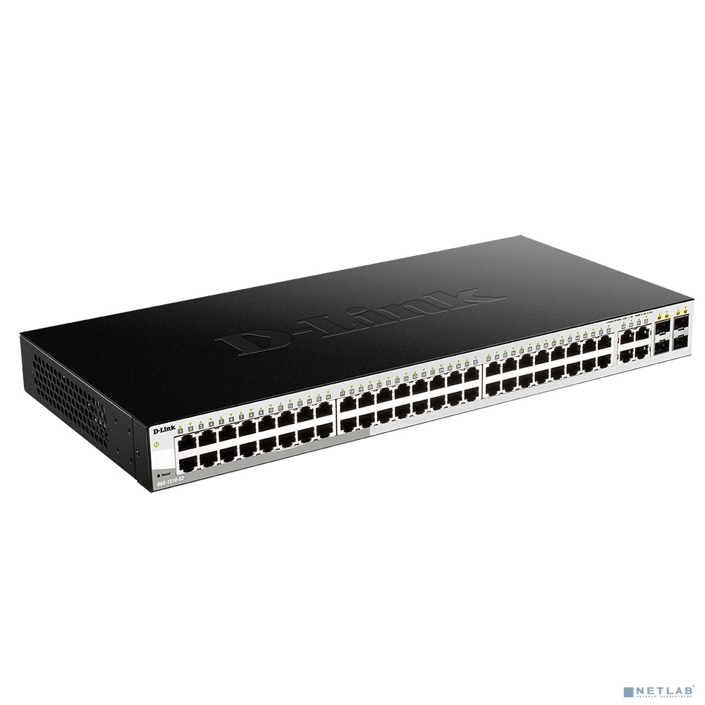 D-Link DGS-1210-52/FL1A Управляемый L2 коммутатор с 48 портами 10/100/1000Base-T и 4 комбо-портами 100/1000Base-T/SFP D-Link DGS-1210-52/FL1A Управляемый L2 коммутатор с 48 портами 10/100/1000Base-T и 4 комбо-портами 100/1000Base-T/SFP