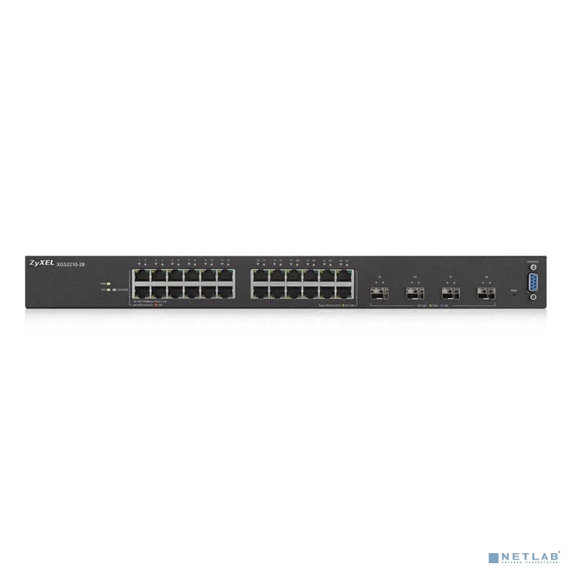 ZYXEL XGS2210-28-EU0101F L2+ коммутатор XGS2210-28, 24xGE, 4xSFP+, стекируемый, бесшумный