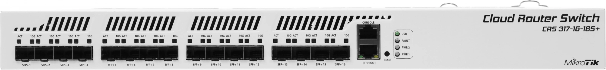 MikroTik CRS317-1G-16S+RM Коммутатор 16х SFP+, 1х 1G RJ45, RouterOS MikroTik CRS317-1G-16S+RM Коммутатор 16х SFP+, 1х 1G RJ45, RouterOS