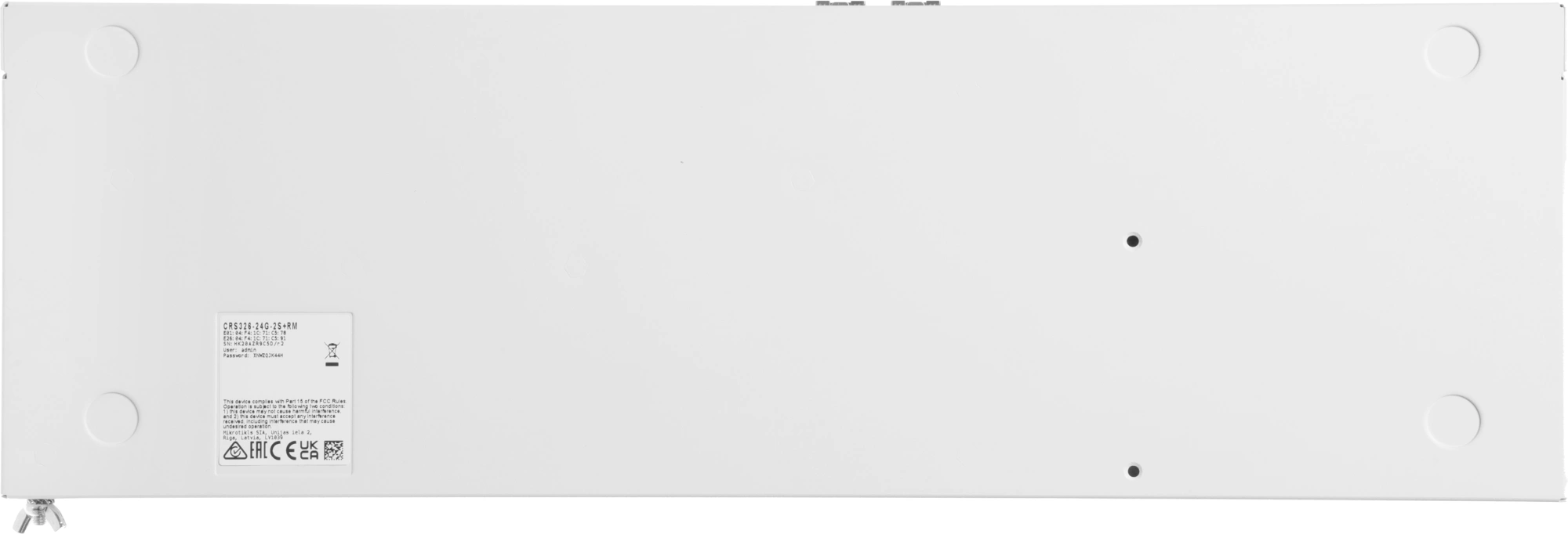 MikroTik CRS326-24G-2S+RM Коммутатор Cloud Router Switch 326-24G-2S+RM with RouterOS L5, 1U rackmount enclosure