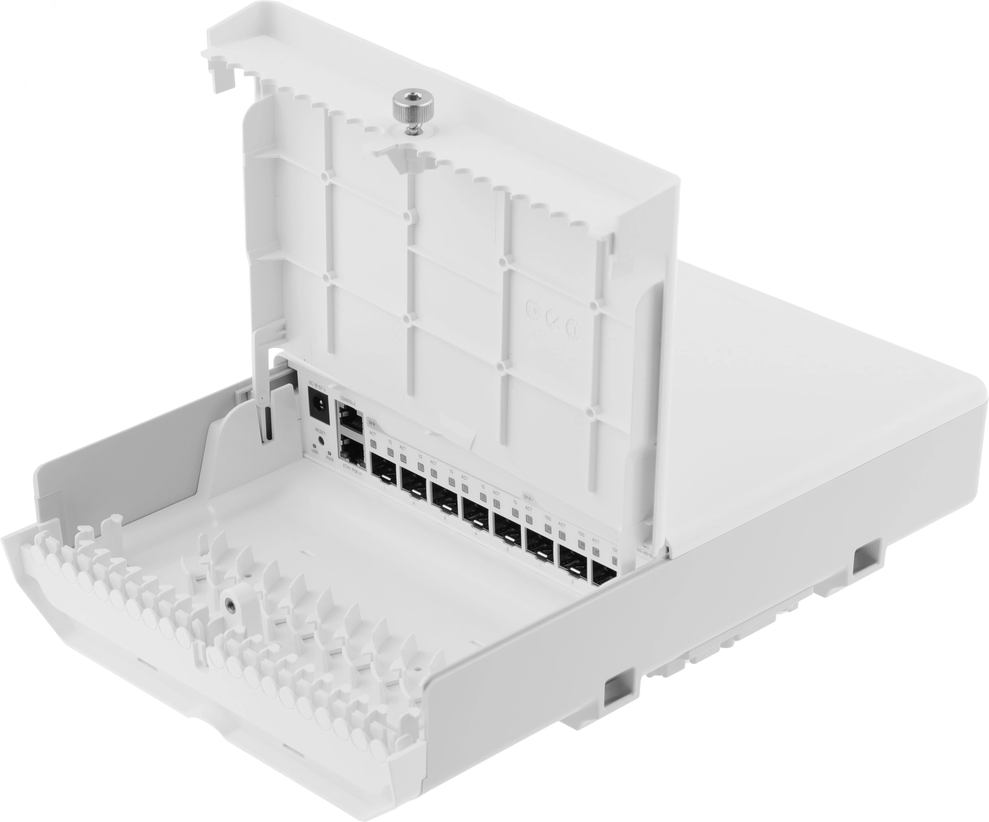 MikroTik CRS310-1G-5S-4S+OUT Коммутатор уличный, оптический 1*1Gbit Rj45, 5*1Gbit SFP, 4*10Gbit SFP+ MikroTik CRS310-1G-5S-4S+OUT Коммутатор уличный, оптический 1*1Gbit Rj45, 5*1Gbit SFP, 4*10Gbit SFP+
