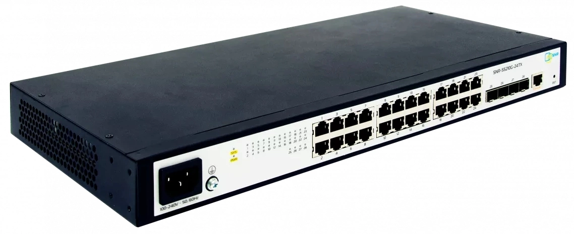 SNR SNR-S5210G-24TX Управляемый коммутатор уровня 2+, 24 порта 10/100/1000Base-T, 4 порта 1/10G SFP+