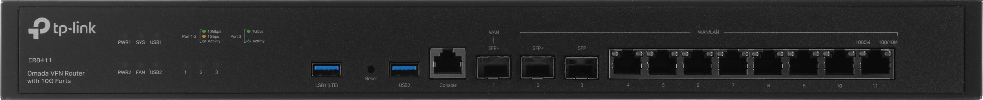 TP-Link ER8411 VPN-маршрутизатор Omada с портами 10 Гбит/с