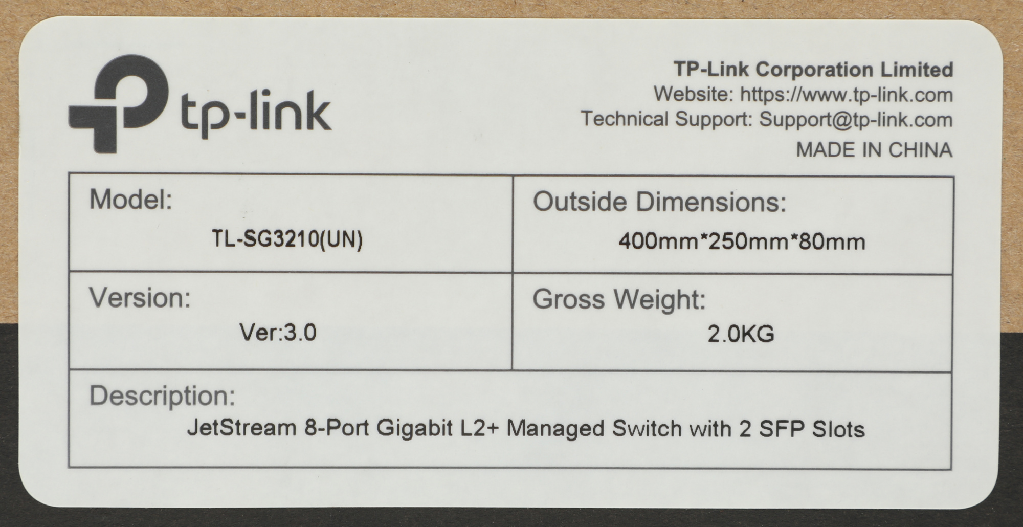 Коммутатор TP-Link TL-SG3210