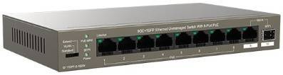 IP-COM F1110P-8-102W Коммутатор PoE неуправляемый 8-Ports 10/100 Mbps Base-TX + 2-Ports 10/100/1000 Base-TX / 8-Ports PoE (PoE бюджет 99W) IP-COM F1110P-8-102W Коммутатор PoE неуправляемый 8-Ports 10/100 Mbps Base-TX + 2-Ports 10/100/1000 Base-TX / 8-Ports PoE (PoE бюджет 99W)