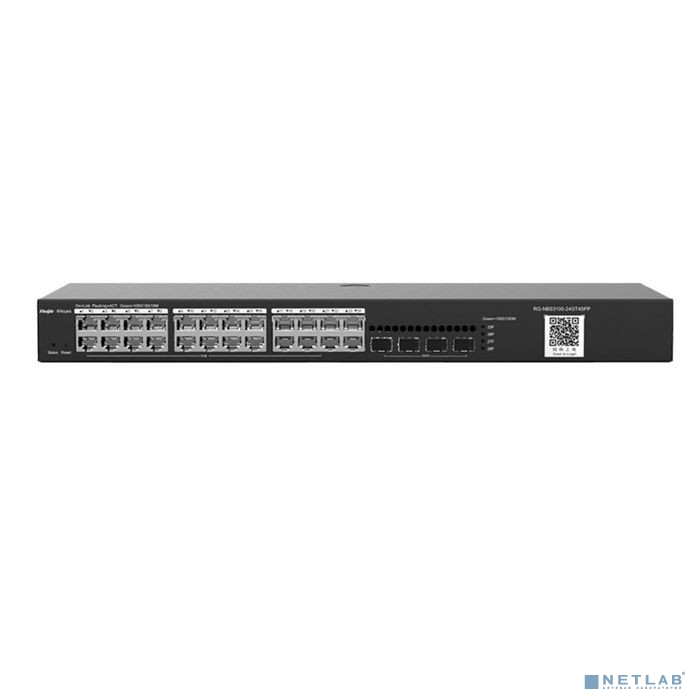 Ruiji Reyee RG-NBS3100-24GT4SFP 24-Port Gigabit L2 Managed  Switch, 24 Gigabit RJ45 Ports, 4 SFP Slots, 19-inch Rack-mountable Steel Case