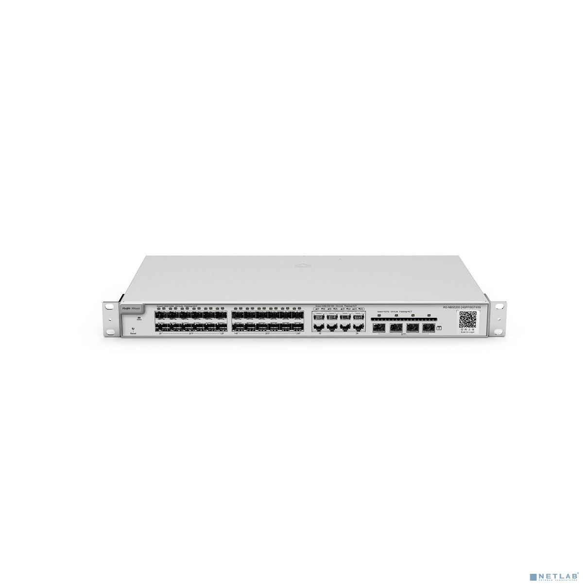 Ruiji Reyee RG-NBS5200-24SFP/8GT4XS 24-Port SFP L2+ Managed Switch, 24 SFP Slots, 8 Gigabit RJ45 Combo Ports,4 *10G SFP+ Slots,19-inch Rack-mountable Steel Case, Static Routing Ruiji Reyee RG-NBS5200-24SFP/8GT4XS 24-Port SFP L2+ Managed Switch, 24 SFP Slots, 8 Gigabit RJ45 Combo Ports,4 *10G SFP+ Slots,19-inch Rack-mountable Steel Case, Static Routing