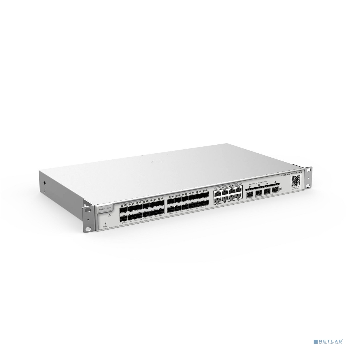 Ruiji Reyee RG-NBS5200-24SFP/8GT4XS 24-Port SFP L2+ Managed Switch, 24 SFP Slots, 8 Gigabit RJ45 Combo Ports,4 *10G SFP+ Slots,19-inch Rack-mountable Steel Case, Static Routing Ruiji Reyee RG-NBS5200-24SFP/8GT4XS 24-Port SFP L2+ Managed Switch, 24 SFP Slots, 8 Gigabit RJ45 Combo Ports,4 *10G SFP+ Slots,19-inch Rack-mountable Steel Case, Static Routing