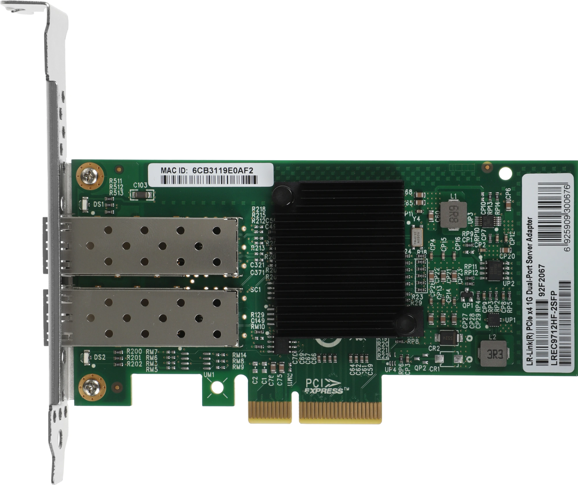 Сетевой адаптер Lr-Link LREC9712HF-2SFP Сетевой адаптер PCIE 1GB 2SFP  Intel I350 (300676)