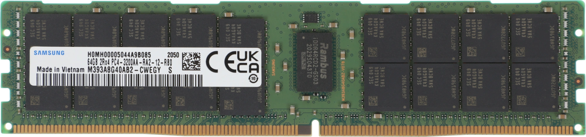 Samsung DRAM 64GB DDR4 RDIMM 3200MHz M393A8G40AB2-CWE/M393A8G40AB2-CWECO 2Rx4 RDIMM Registred ECC