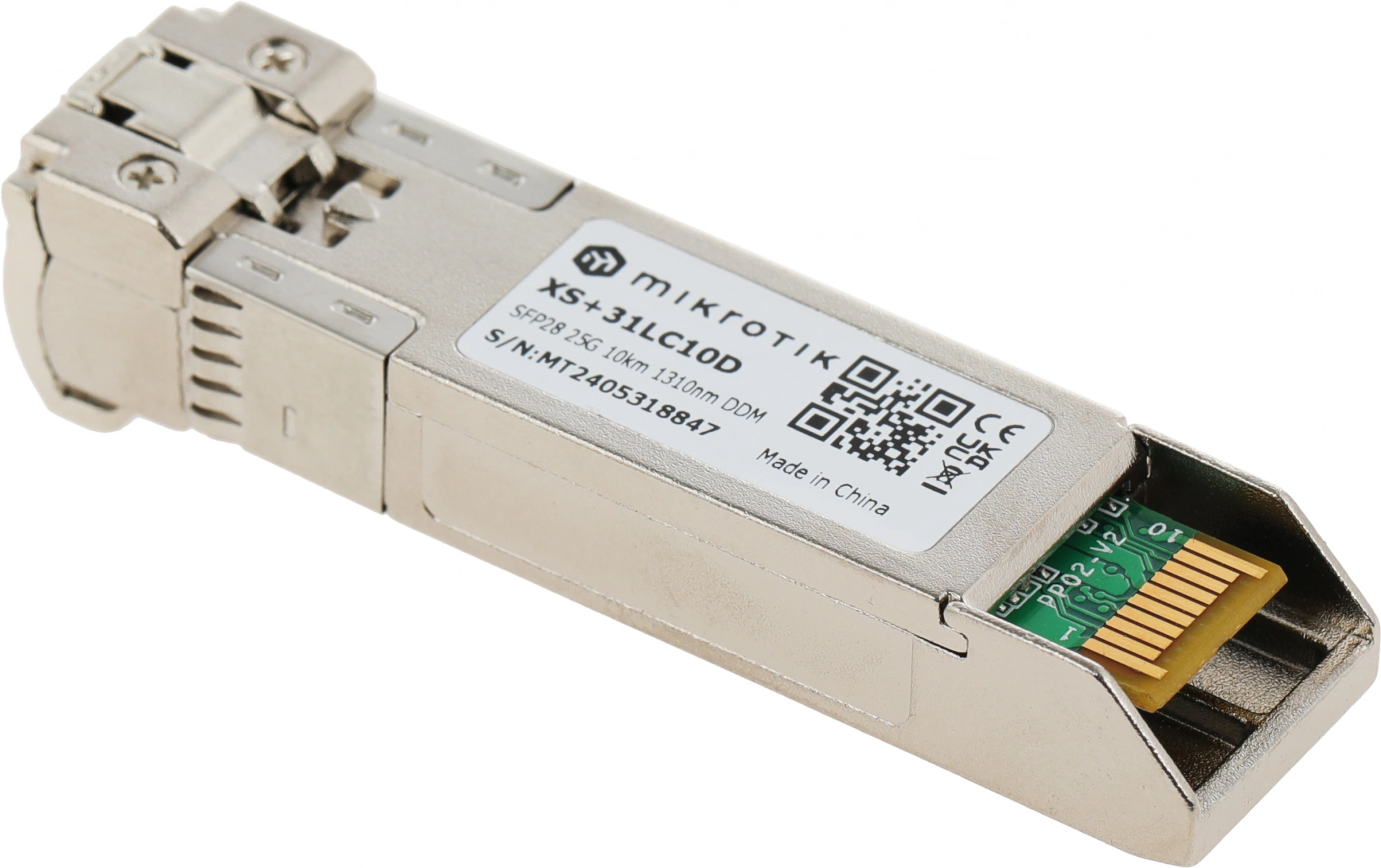 MikroTik XS+31LC10D Модуль SFP/SFP+/SFP28, 1/10/25G, Single Mode, 10km, 1310nm MikroTik XS+31LC10D Модуль SFP/SFP+/SFP28, 1/10/25G, Single Mode, 10km, 1310nm