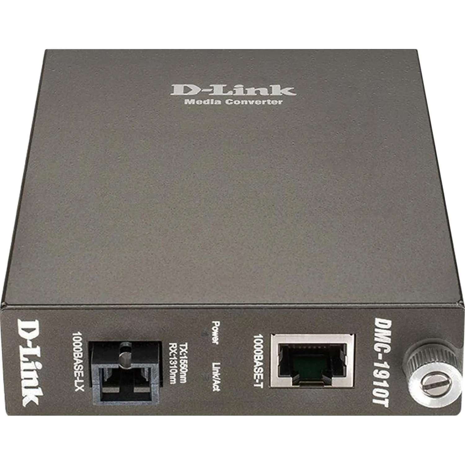 D-Link DMC-1910T/A9A WDM медиаконвертер с 1 портом 1000Base-T и 1 портом 1000Base-LX с разъемом SC (ТХ: 1550 нм; RX: 1310 нм) для одномодового оптического кабеля (до 15 км)