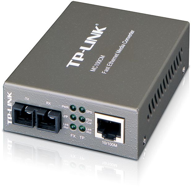 TP-Link MC100CM Многомодовый медиаконвертер Fast Ethernet 100Base-TX / 100Base-FX (Duplex SC), 1310нм, многомод (до 2 км)