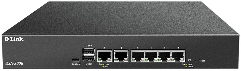 D-Link DSA-2006/A1A Сервисный маршрутизатор, 6x1000Base-T WAN/LAN, 2xUSB