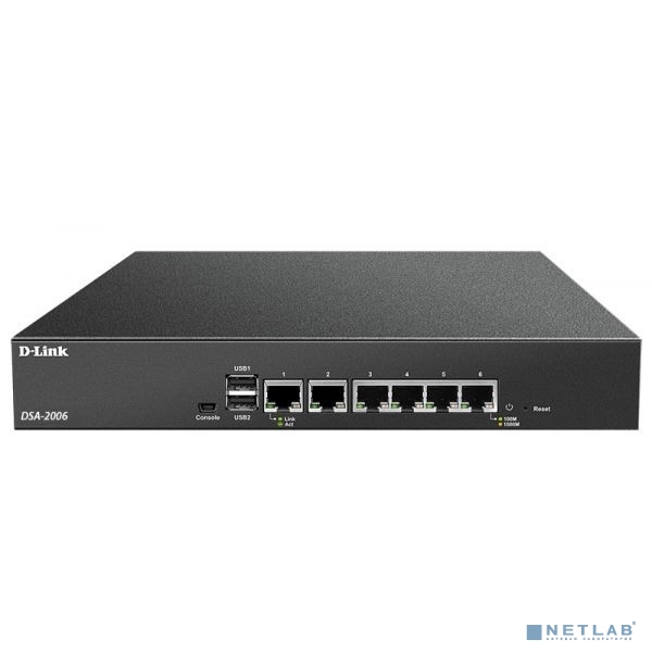 D-Link DSA-2006/A1A Сервисный маршрутизатор, 6x1000Base-T WAN/LAN, 2xUSB D-Link DSA-2006/A1A Сервисный маршрутизатор, 6x1000Base-T WAN/LAN, 2xUSB