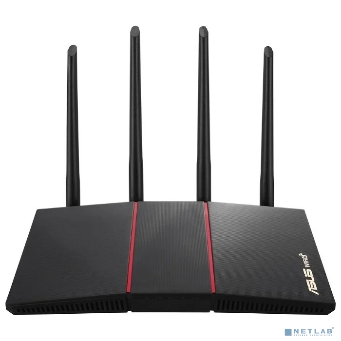 Роутер беспроводной Asus RT-AX55 AX1800 10/100/1000BASE-TX черный