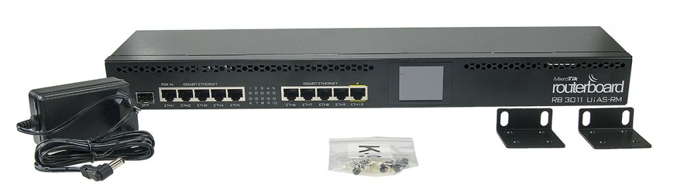 MikroTik RB3011UiAS-RM Маршрутизатор RouterOS License:5,Память: 1GB,Порты:(10) 10/100/1000 Ethernet ports