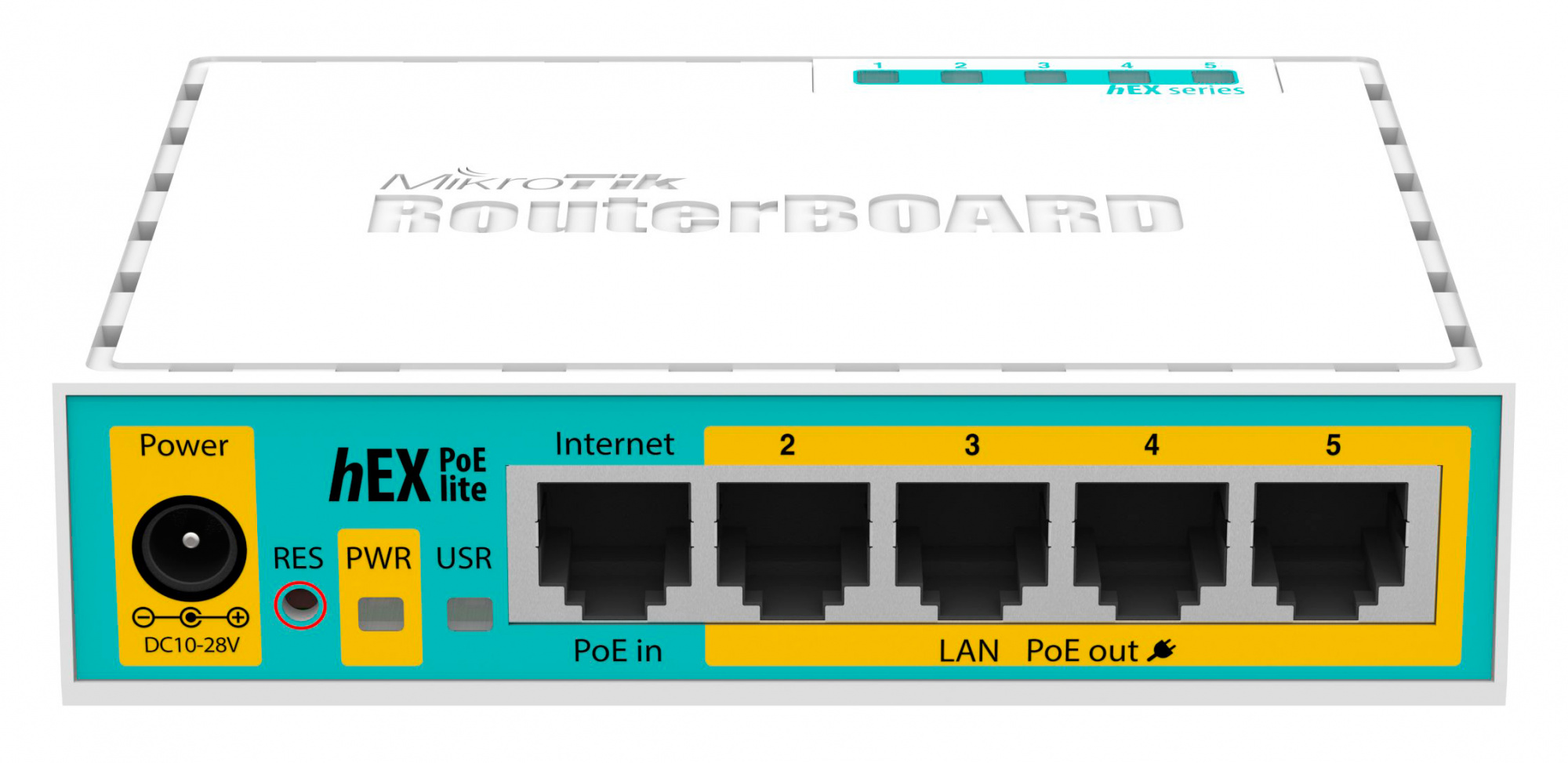 MikroTik RB750UPr2 hEX PoE lite Маршрутизатор 5-портовый 100-Мбитный  с поддержкой PoE на 4-х портах 5x Ethernet, раздача PoE, 650 МГц ЦП, 64 МБ