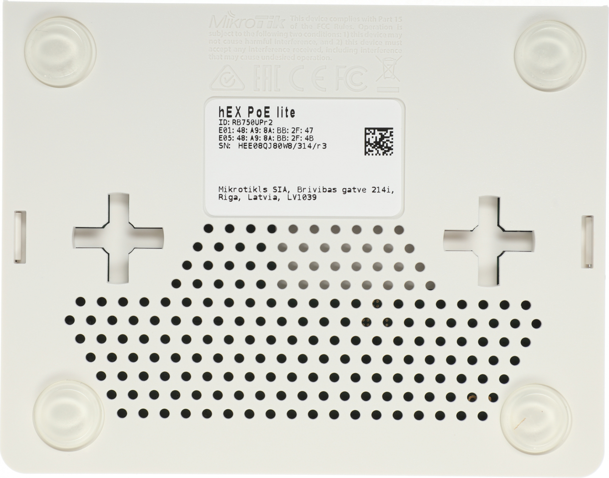 MikroTik RB750UPr2 hEX PoE lite Маршрутизатор 5-портовый 100-Мбитный  с поддержкой PoE на 4-х портах 5x Ethernet, раздача PoE, 650 МГц ЦП, 64 МБ