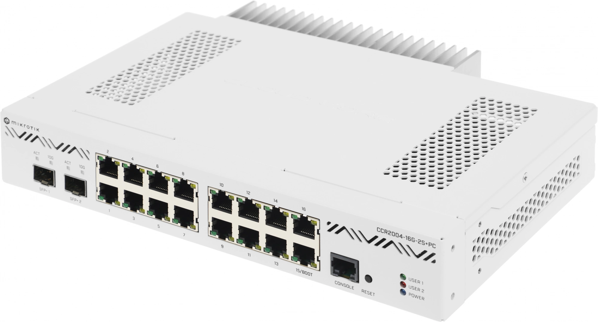 MikroTik CCR2004-16G-2S+PC Маршрутизатор 16*1Gbit RJ45, 2*10Gbit SFP+