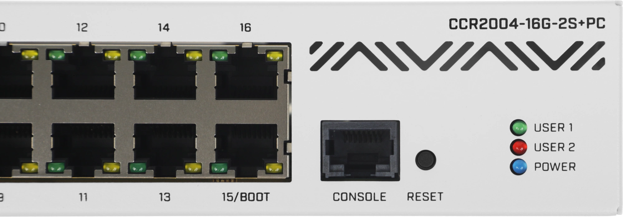 MikroTik CCR2004-16G-2S+PC Маршрутизатор 16*1Gbit RJ45, 2*10Gbit SFP+
