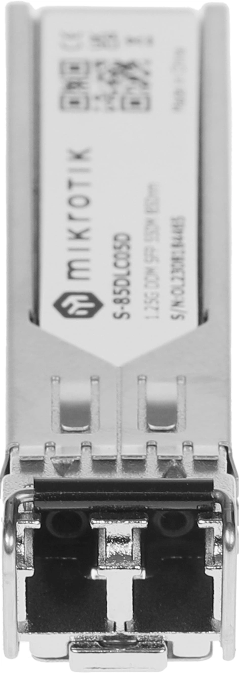 MikroTik S-85DLC05D Модуль SFP, 1.25GBit, MM, 550m, 850nm MikroTik S-85DLC05D Модуль SFP, 1.25GBit, MM, 550m, 850nm